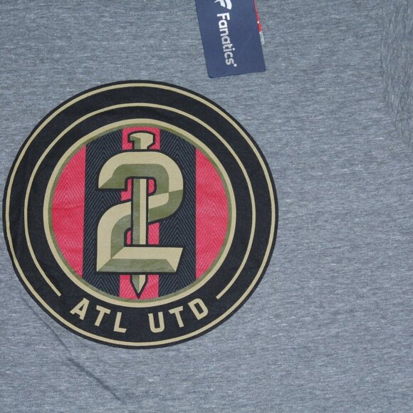 Fanatics Men Gray Tee Shirt Atlanta United MLS Short Sleeve Size Large - Picture 3 of 7